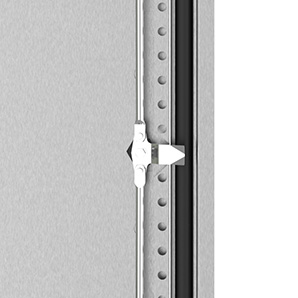 Stainless steel lock close up
