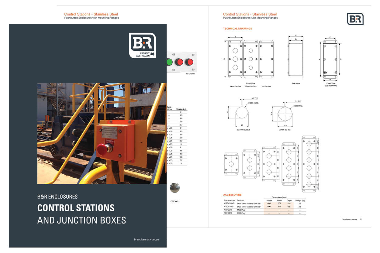 B&R Enclosures Control Stations and Junction Boxes